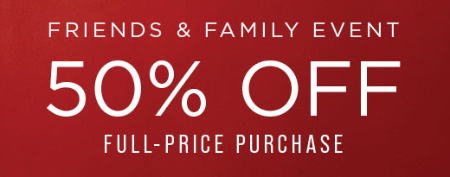 Friends & Family Event 50% Off icon